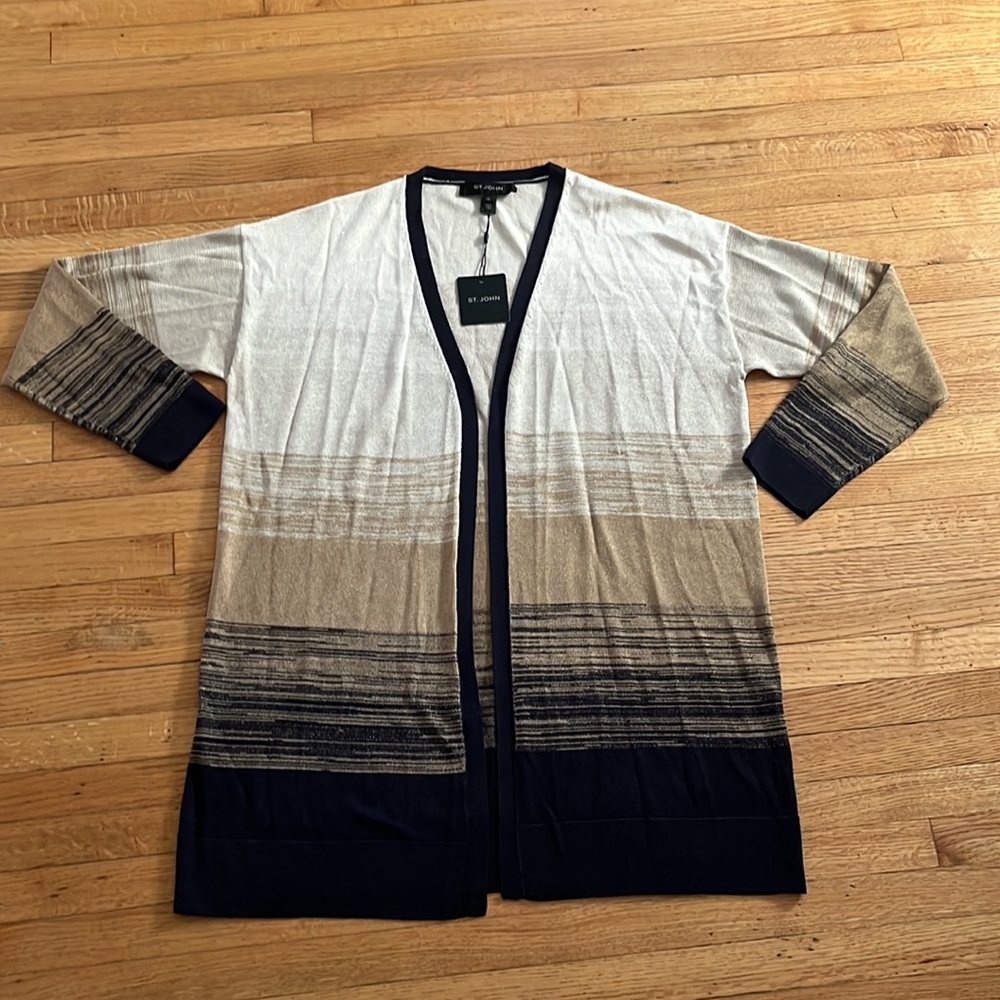 COPY - St. John Open Long Cardigan size XL - Picture 4 of 9